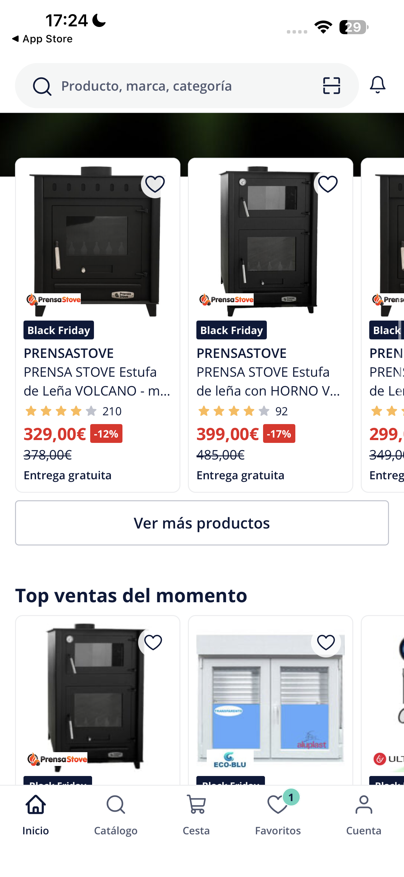 Listado de productos